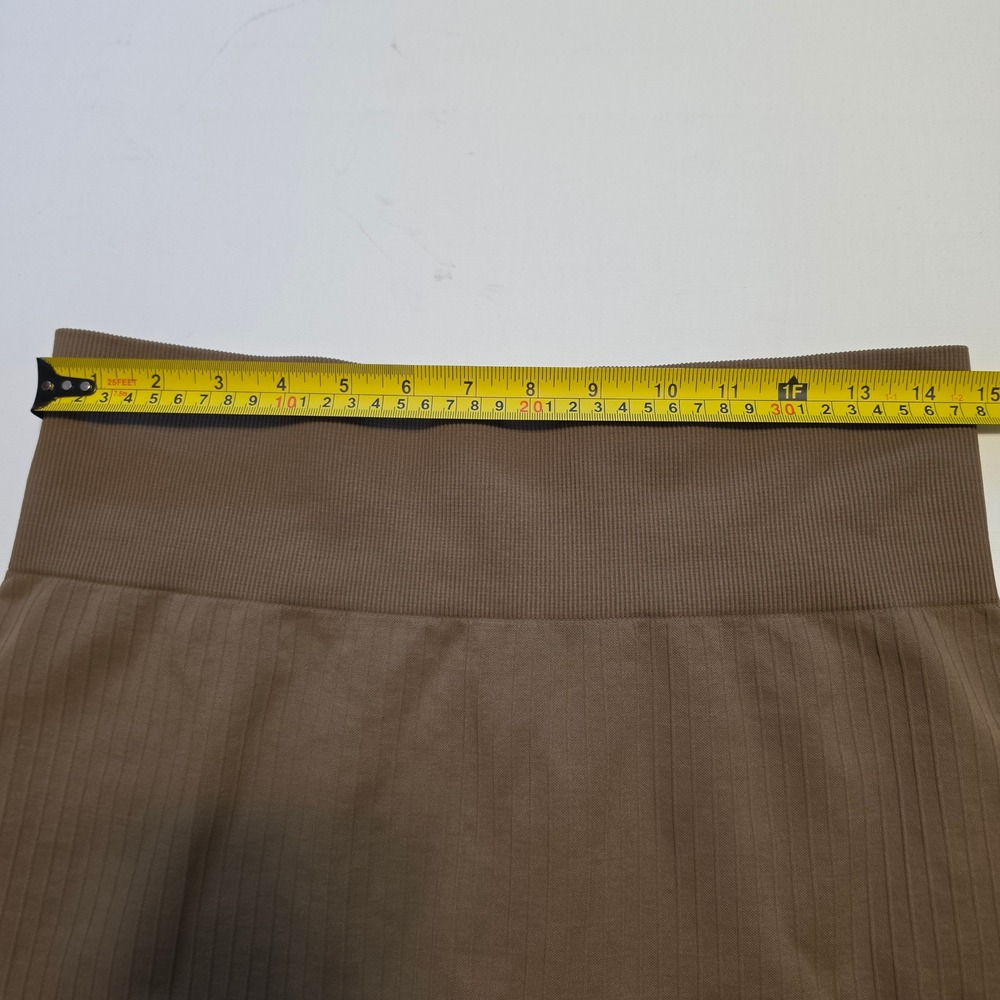 H&M Move Ribbed High Waisted Seamless Biker Shorts Brown Size XL - Picture 3 of 7
